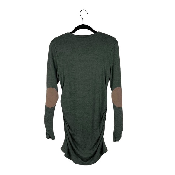Stitch Fix Market Spruce Maternity Elbow Patch Top Long Sleeve Dark Green XS - Picture 3 of 6